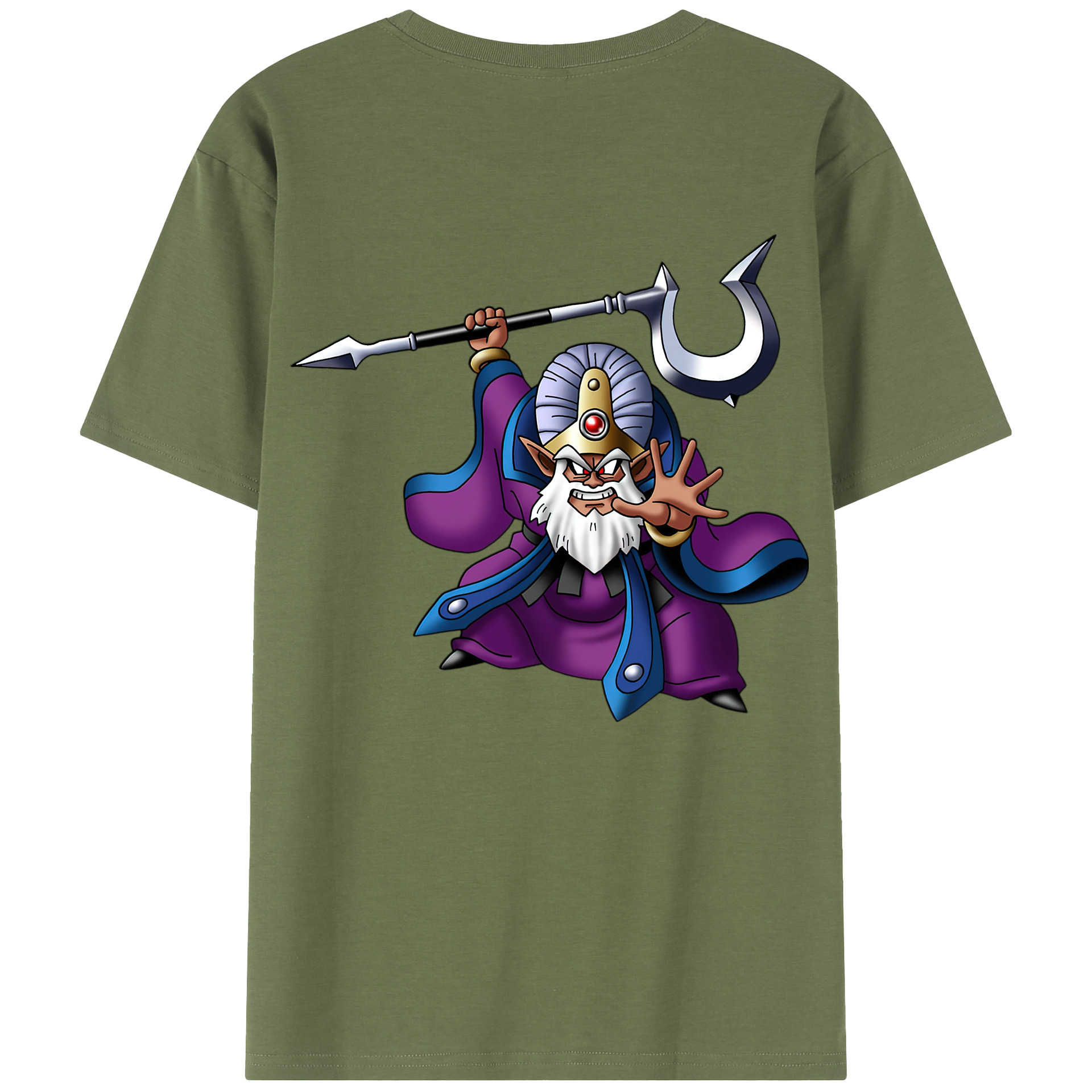（画像用） ドラゴンクエスト Doragon Kuesuto Dragon Quest 綿100％半袖Tシャツ（背面プリント）